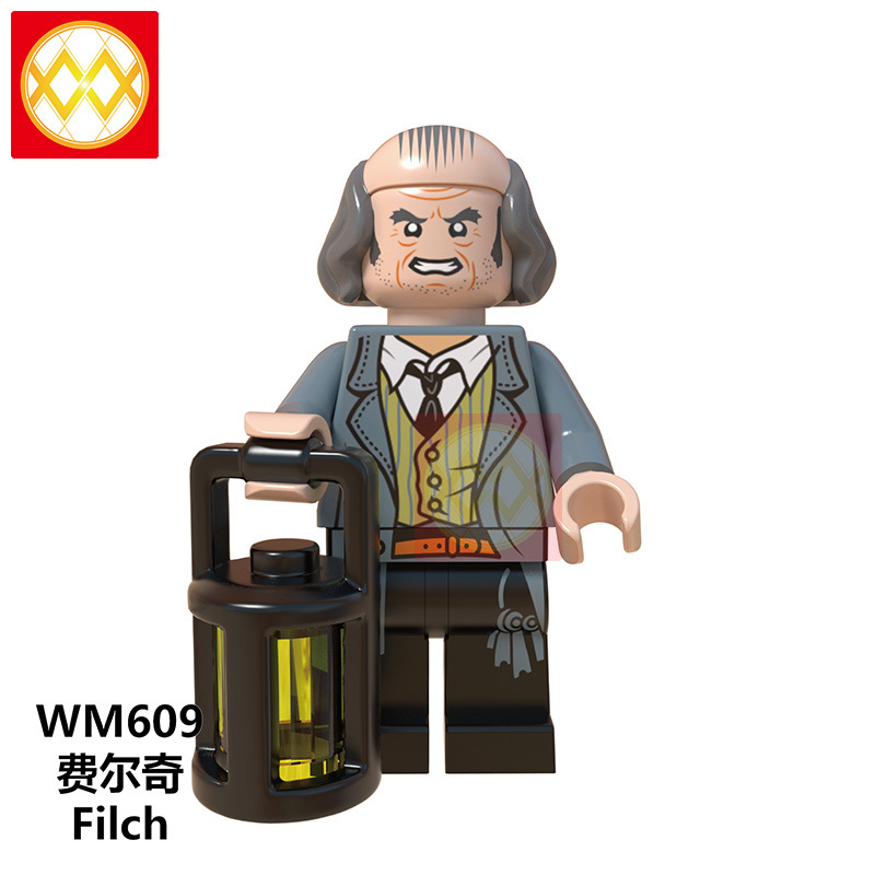 WM6047 Harry Series Potteres Movie Dumbledore Hermione Ron Hogwarts Quirrell Filch Action Building Blocks Children Gift Toys