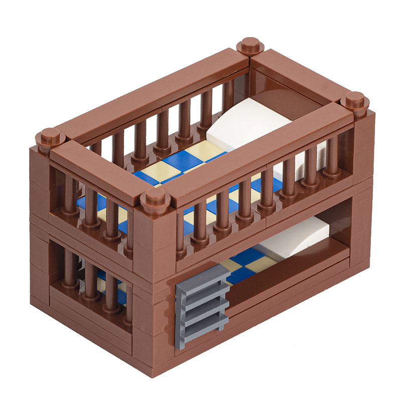 MOC0029-D city Series Furniture Bunk Bed Building Blocks Bricks Kids Toys for Children Gift MOC Parts