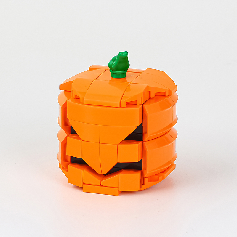 MOC0084 Creativity Halloween Series Horror Pumpkin Head Decoration Building Blocks Bricks Kids Toys for Children Gift MOC Parts