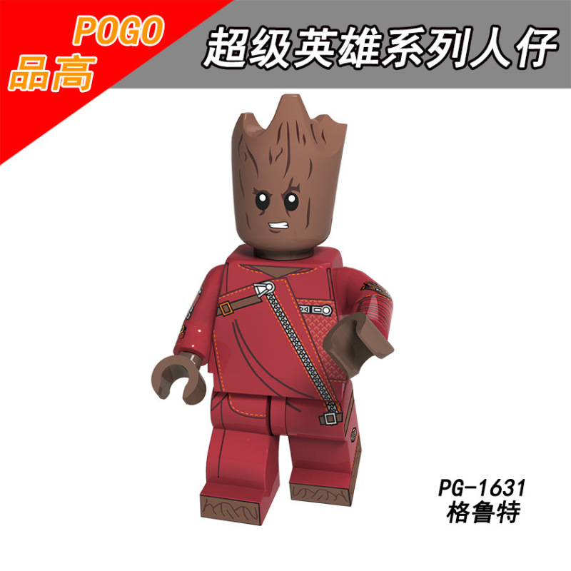 PG8159 Deadpool Wolverine Groot Rocket Raccoon Whip Wonder Girl Ghost Rider Venom Agent Action Figures Building Blocks Kids Toys