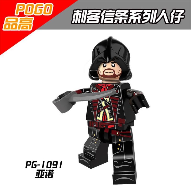 PG8086 Game Series Assassin's Creed Arno Evie Frye Aveline Connor Shay Edward Jacob Frye Adéwalé Action Figure Building Blocks Kids Toys