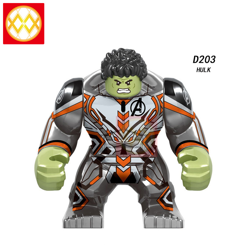 D202 203 204 210 211 Marvel Hero Series Hulk Red Hulk Black Panther Single Adult Assembled Building Block Toy
