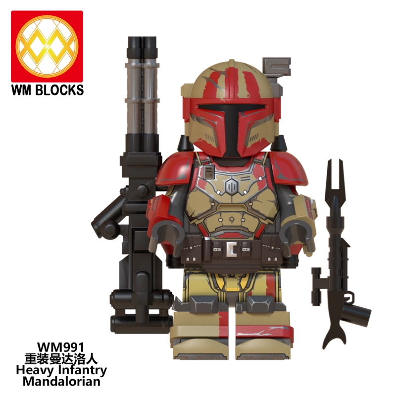 WM6094 New Star Heavy Infantry Mandalorian Paz Vizla Wars Baby Yoda Mini Action Figures Building Blocks Gift Toys For Children