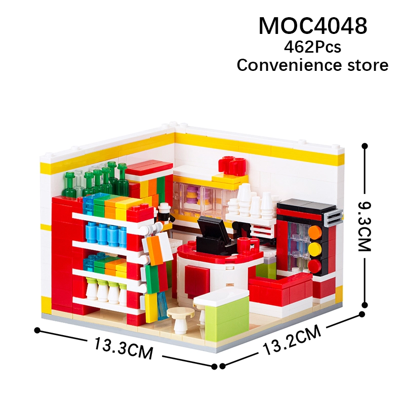 MOC4048 City Series Convenience StoreBuilding Blocks Bricks Kids Toys for Children Gift MOC Parts