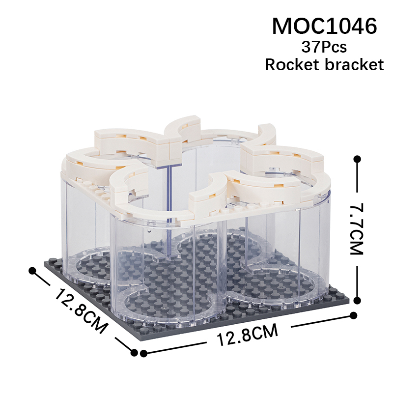 MOC1046 Creativity Series Rocket Stand Transparent Building Blocks Bricks Kids Toys for Children Gift MOC Parts