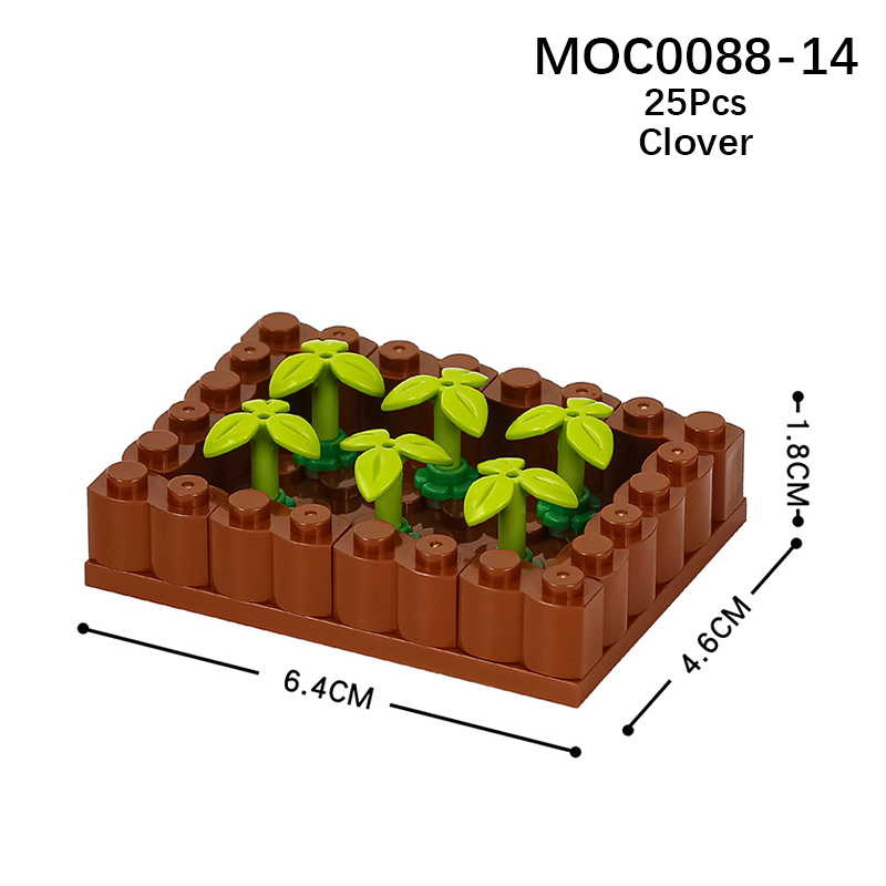 MOC0088 City Series Decoration Flowers Fruit and Vegetable Fields Building Blocks Bricks Kids Toys for Child