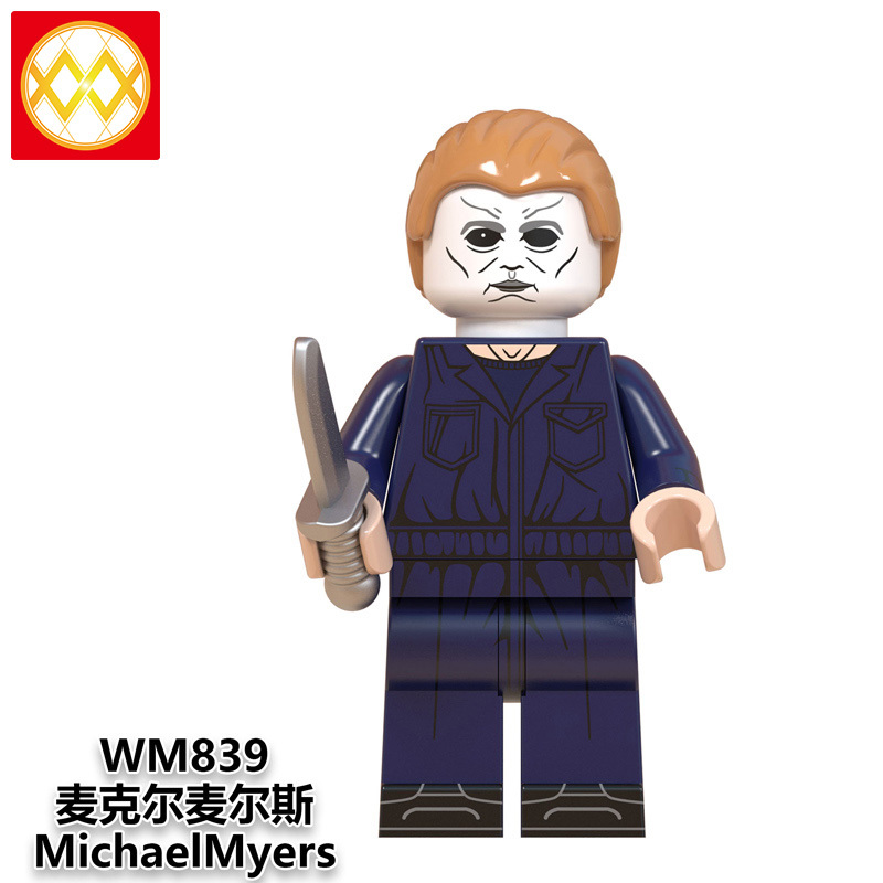 WM6075 Horror Halloween Series MichaelMyers Billy Eric Jason Freddy Child's Play Beetkejuice Building Blocks Children Gift Toys