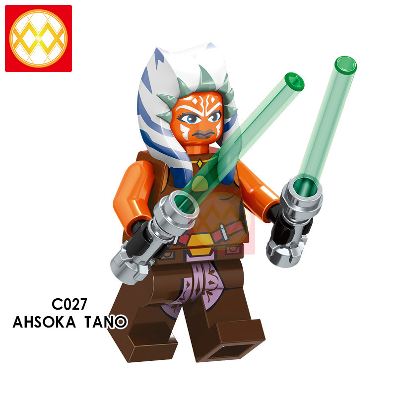 C023-030 REY LUKE SKYWALKER FIRST ORDER OFFICER SABINE WREN AHSOKA TANO KIT FISTO C APTAION JAG SNOWTROOPER Building Blocks Kids Toys