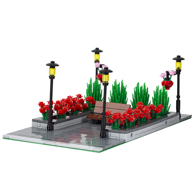 MOC4057 City Series Street View Flower Bed Building Blocks Bricks Kids Toys for Children Gift MOC Parts
