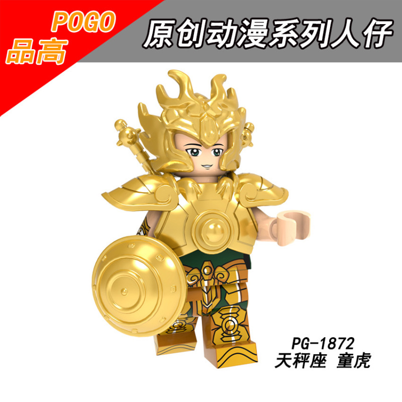 PG8213 Libra Tonghu Scorpio Milo Sagittarius Aiolos Capricorn Shura Aquarius Camus Pisces Abu Luoqiu Action Figures Building Blocks Kids Toys