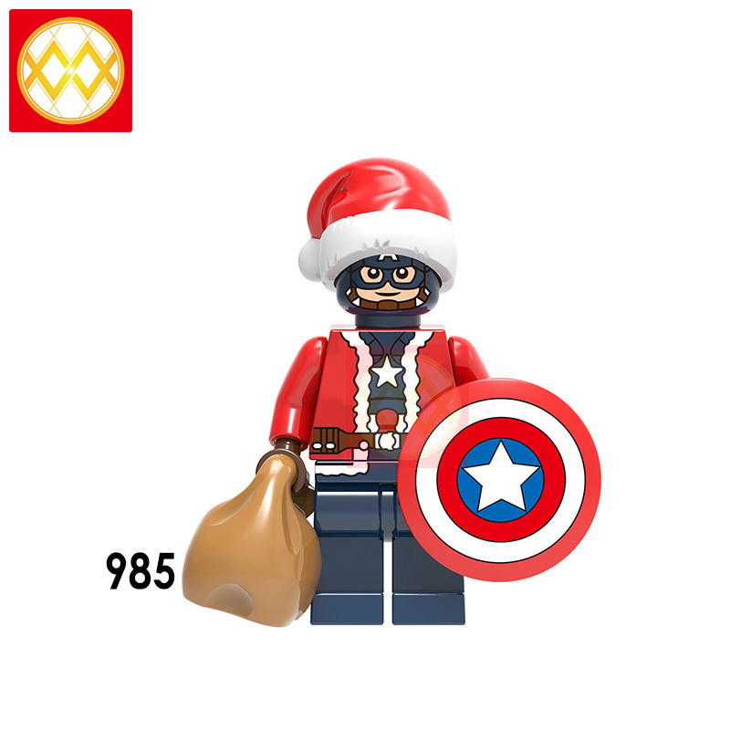 X0222 Spider-Man Captain America Deadpool Thor Wolverine Iron Man Building Blocks Kids Toys