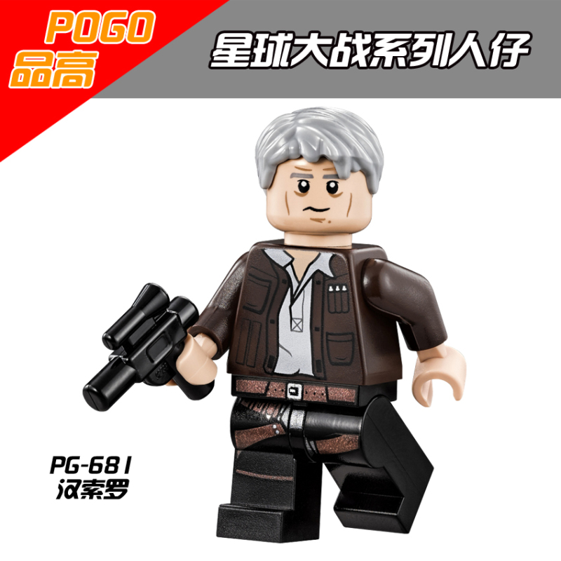 PG8034 Black Luke Governor Tarkin Han Solo Anakin Obi-Wan Jedi Knight Ira Sekula Asoka Tano Building Blocks Kids Toys