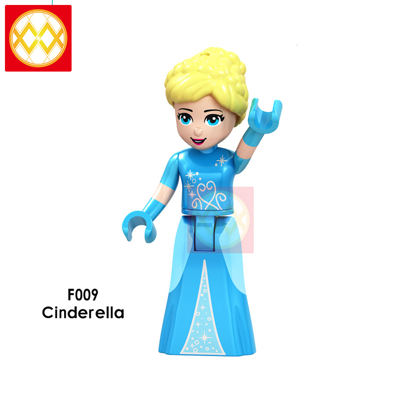 F002-009 Bella Beast Mulla Anna Elsa Cinderella Building Blocks Kids Toys
