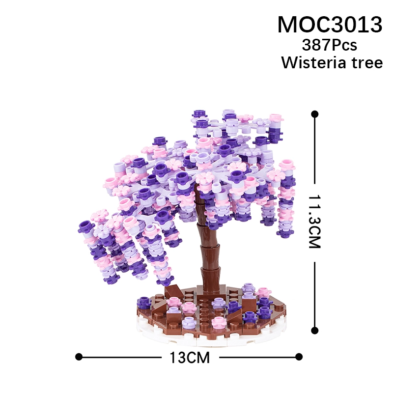 MOC3013 Demon Slayer Wistcria Tree Tanjiro Nezuko Building Blocks Educational Toys For Children Gifts