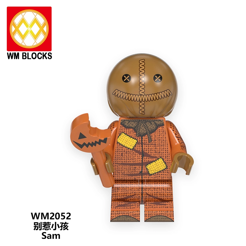 WM6101 Halloween Horror Mini Action Figures Chainsaw Killer Sam Jason Elvira Pyramid Head Building Blocks Gift Toys For Children