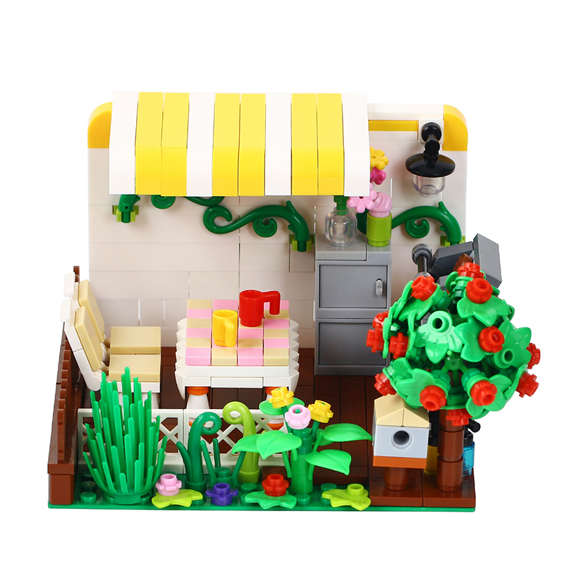 MOC4036 City Series Courtyard Barbecue Building Blocks Bricks Kids Toys for Children Gift MOC Parts