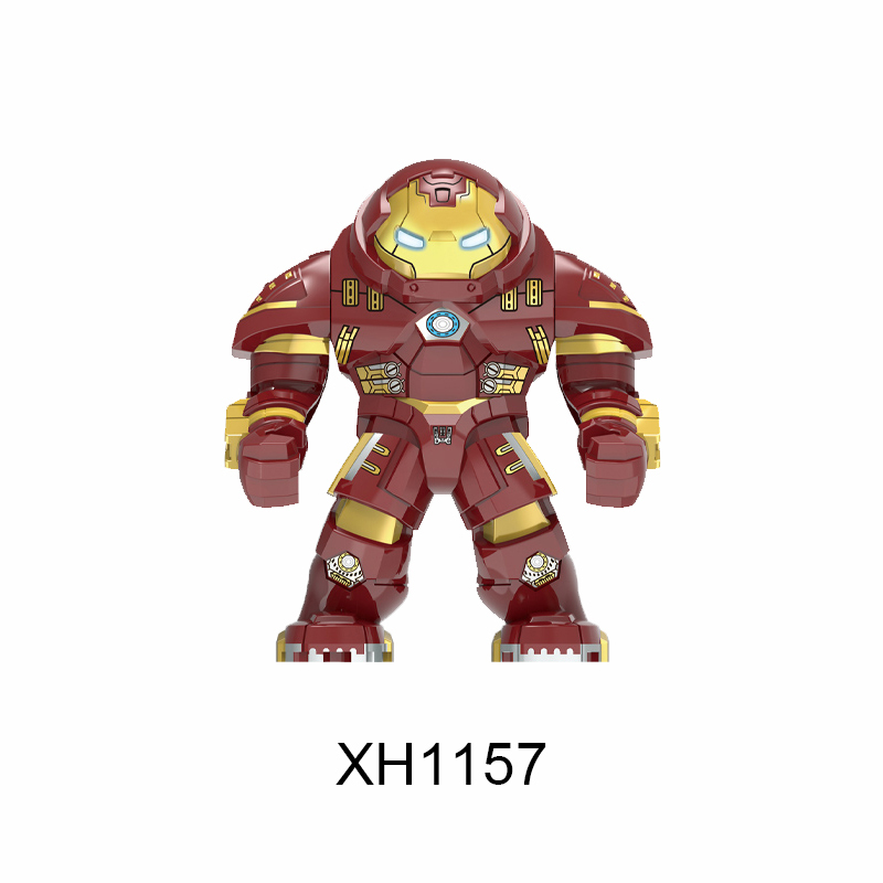 XH1157-1160 Anti-Hulk Armor (Black) Adult Figure Anti-Hulk Armor (Red) Adult Figure Building Blocks Kids Toys