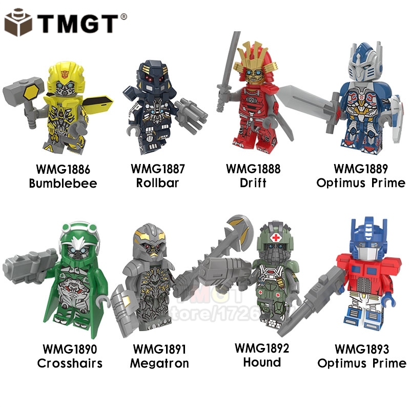 PG8215 Transformers Bumblebee Barricade Optimus Prime Drift Crosshair Megatron Detective Action Figures Building Blocks Kids Toys
