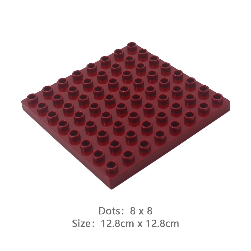 8*8 Dots 12.8*12.8cm Solid Color large Particle Base Plate High quality Bricks Compatible Figure DIY Building Blocks Kids Toys for children Gifts