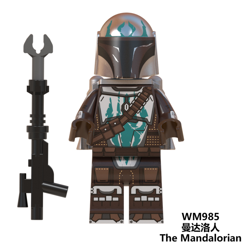 WM6092 New Star Bricks the Mandalorian with Baby Yoda Mini Building Block Figures Kids Toys