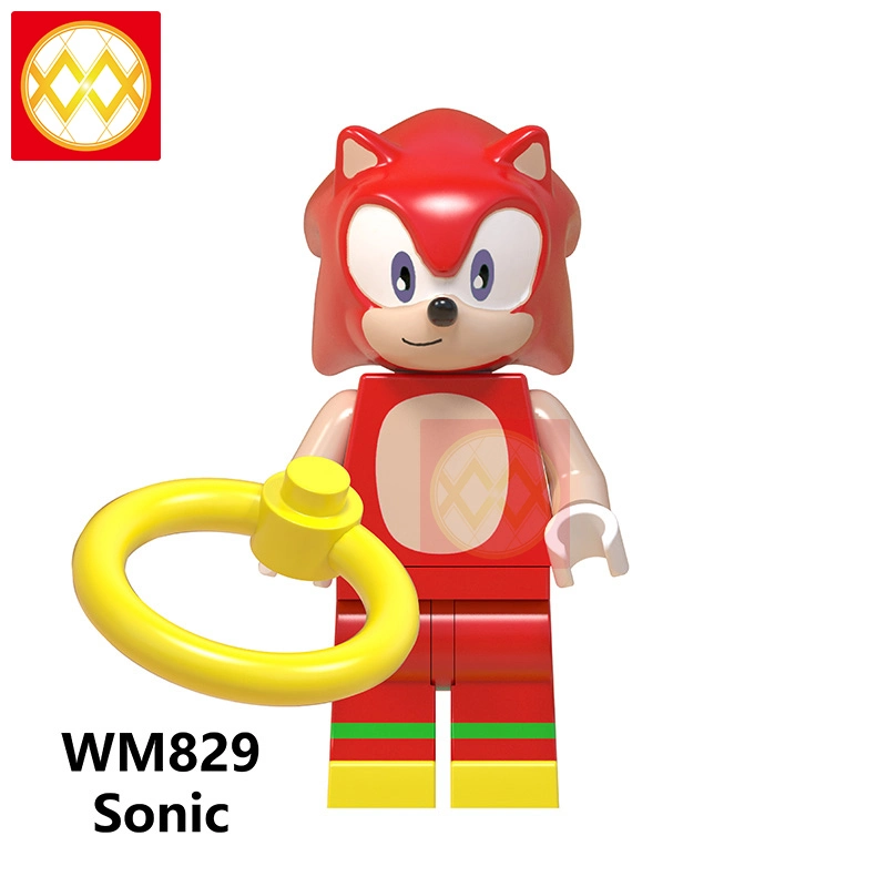 WM6043 Super Sonic Shadow Anime Movie Sonic Knuckles Action Pop Figures Doll Building Blocks Christmas Gift Toys For Children