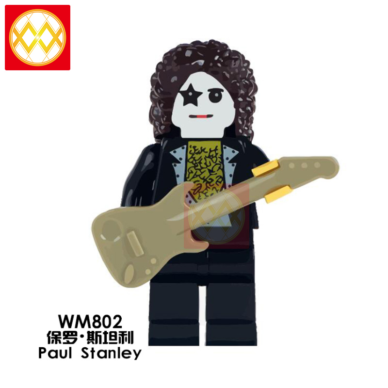 WM6022 Celebrity Tommy Thayer Paul Stanley Keene Simon Eric Higg Compatible Building Block Toys for Kids Educational Toys