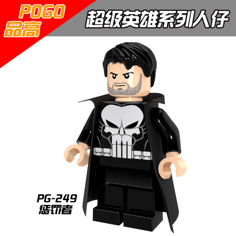 PG8063 Marvel Movie Super Hero death Wolverine The Flash Deadpool Fantomex Superman Punisher Action Figure Building Blocks Kids Toys