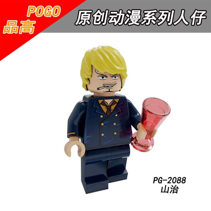 PG8244 One Piece Luffy Zoro Nami Chopper Red Hair Shanks Brook French Sanji Action Figures Building Blocks Kids Toys