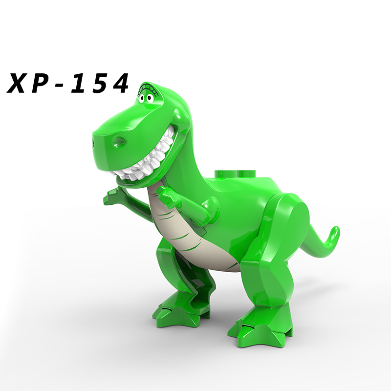 XP154 Cartoon Toy Story Rex the Green Dinosaur Building Blocks Kids Toys