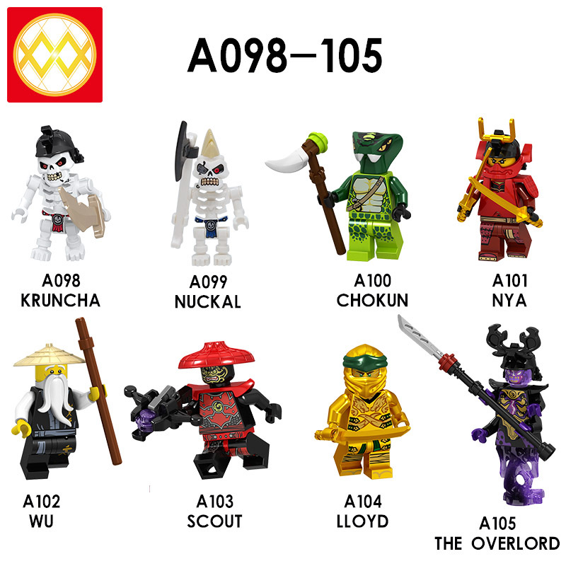 A098-A105 KRUNCHA NUCKAL CHOKUN NYA WU SCOUT LLOYD THE OVERLORD Building Blocks Kids Toys