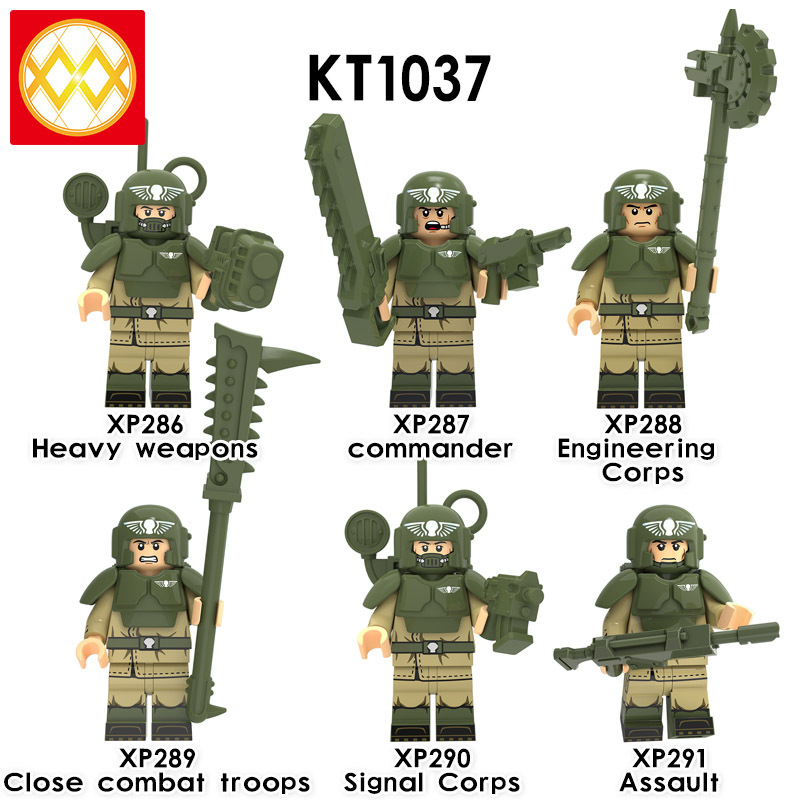 KT1037 Warhammer 40,000 Heavy armed forces commander Engineer Combat soldier Signal soldier Assault Building Blocks Kids Toys