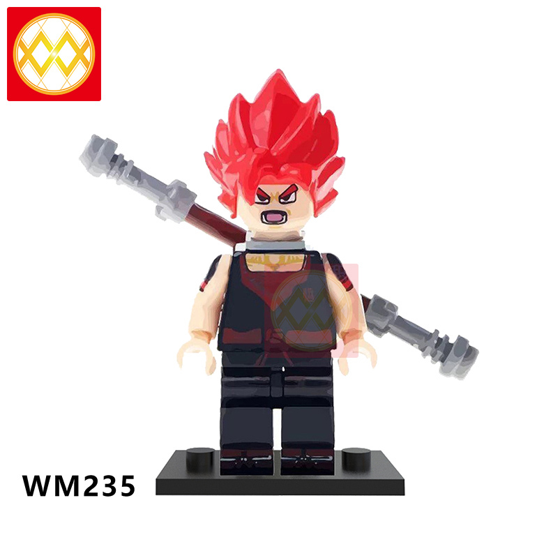 WM6029 Dragon Ball Orange Dress Yellow Hair Son Goku Building Blocks Figures Toys for Children