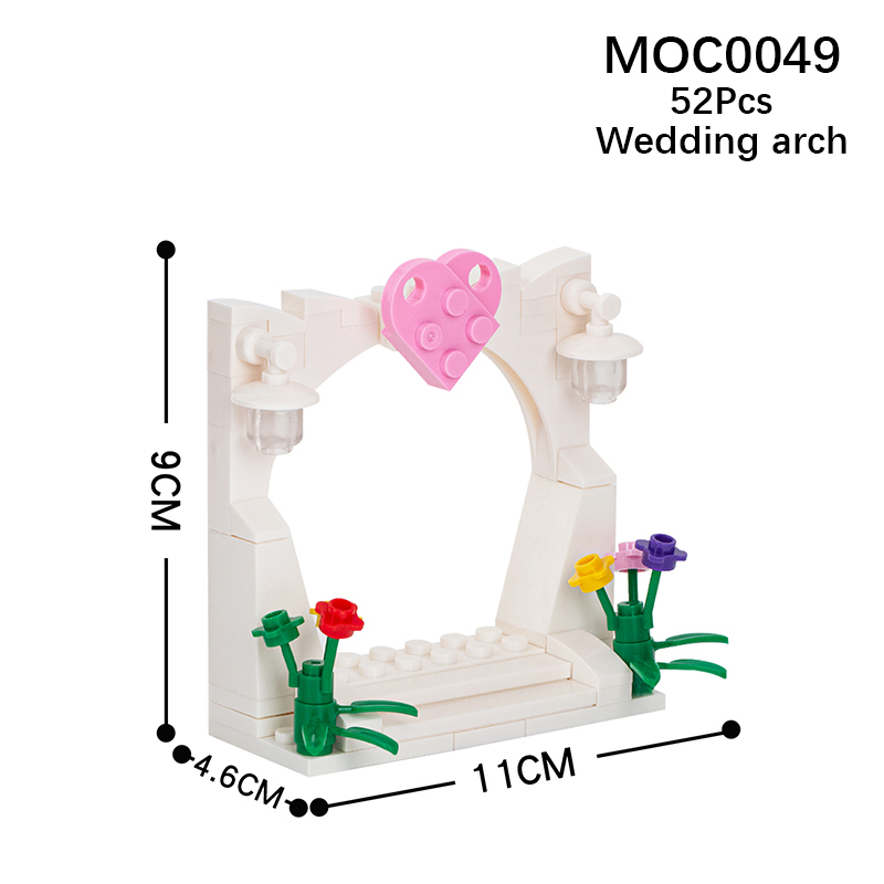 MOC0049 City Series Wedding Arch Building Blocks Bricks Kids Toys for Children Gift MOC Parts