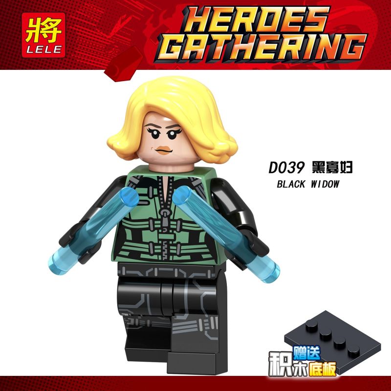 D033-040 Superhero People  Marvel Spiderman Iron Man Thor Black Widow Action Figures Building Blocks Kids Toys