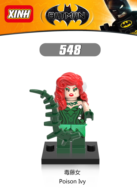 X0152 DC Superhero Joker Poison Ivy Catwoman Robin Harley Quinn Batgirl Riddler Red Hood Building Blocks Kids Toys