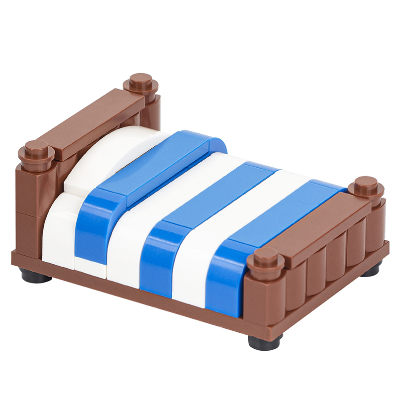 MOC0029-A City Series Furniture Single Bed Building Blocks Bricks Kids Toys for Children Gift MOC Parts