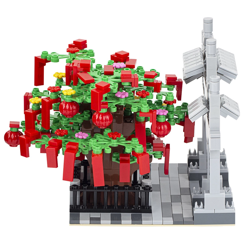 MOC3010 Farm Series Blessing Tree DIY Model Compatible Bricks Assembly Building Blocks Kids Toys