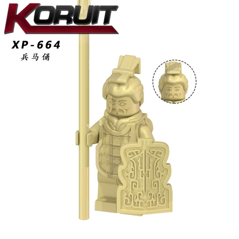 KT1089 Terracotta Warriors Mummy Terracotta Warriors  Building Blocks Kids Toys