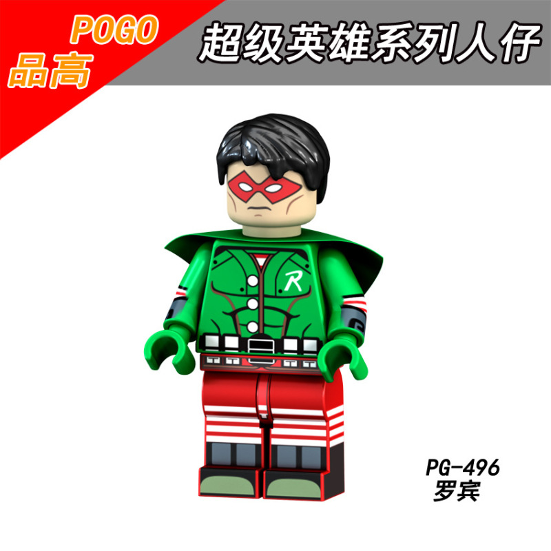 PG8153 Scarecrow Black Panther Mars Superman Lana Blue Psylocke Robin Green Arrow Action Figures Building Blocks Kids Toys