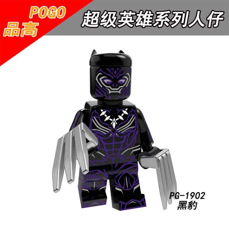 PG8217 Superhero Black Panther Black Cat Mars Red Cross Spider-Man Wonder Woman Superman Star Eagle Action Figures Building Blocks Kids Toys