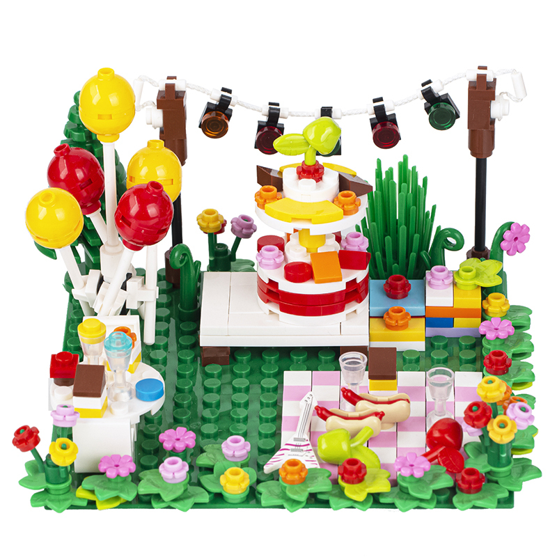 MOC4039 City Birthday Party Scene Buildig Blocks Bricks Kids Toys for Children Gift MOC