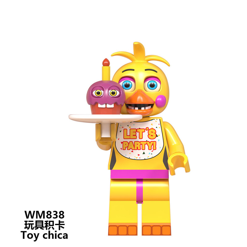 WM6074 Five Nights at Freddy Chica Bonnie Foxy Freddy Golden Freddy Building Blocks Gifts Children Toys