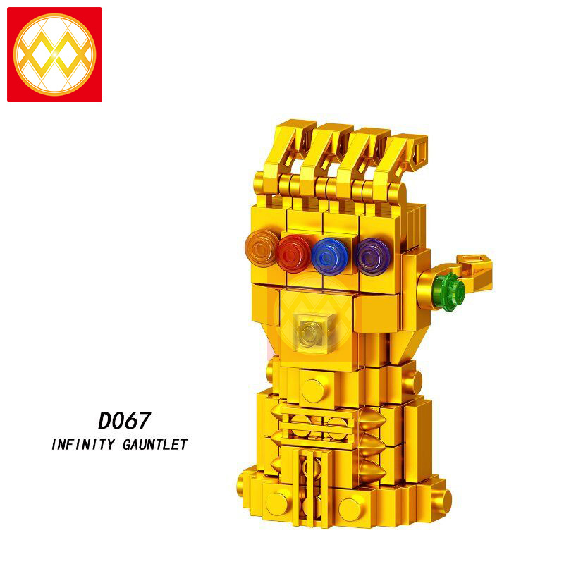 D067 Marvel Superhero Series Avengers Thanos' Infinite Gloves Building Blocks Kids Toys