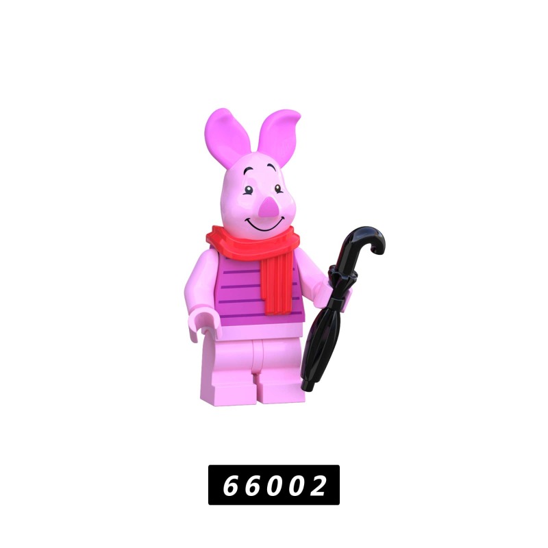 XP66001-66005 Cartoon Series Pooh Bear Piglet Tigger Eeyore Rabbit Building Blocks Kids Toys