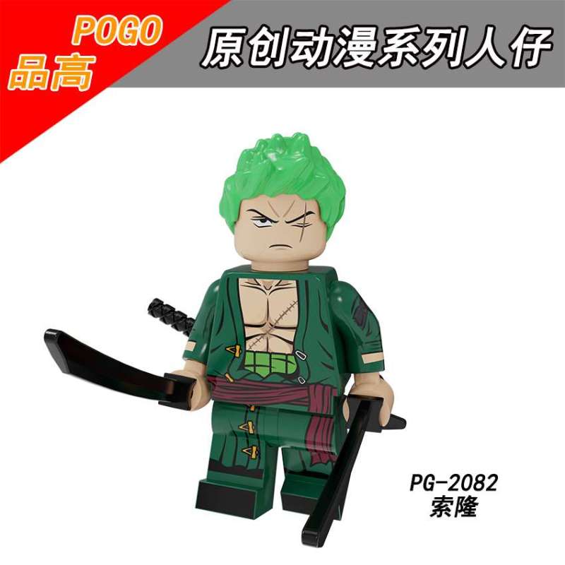 PG8244 One Piece Luffy Zoro Nami Chopper Red Hair Shanks Brook French Sanji Action Figures Building Blocks Kids Toys
