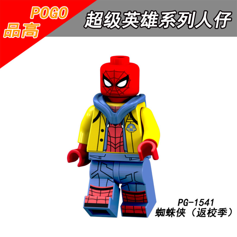 PG8126 Movie Super Hero Spider Man Joker Harley Quinn Hawkeye Captain America Drax the Destroyer Action Figure Building Blocks Kids Toys