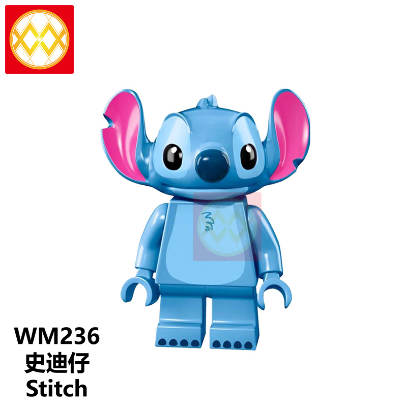 WM6049 Stitch ET Elliott Angie Gizmo Stay Puft Finn Stripe Cartoon Movie Series Collection Building Blocks Children Gift Toys