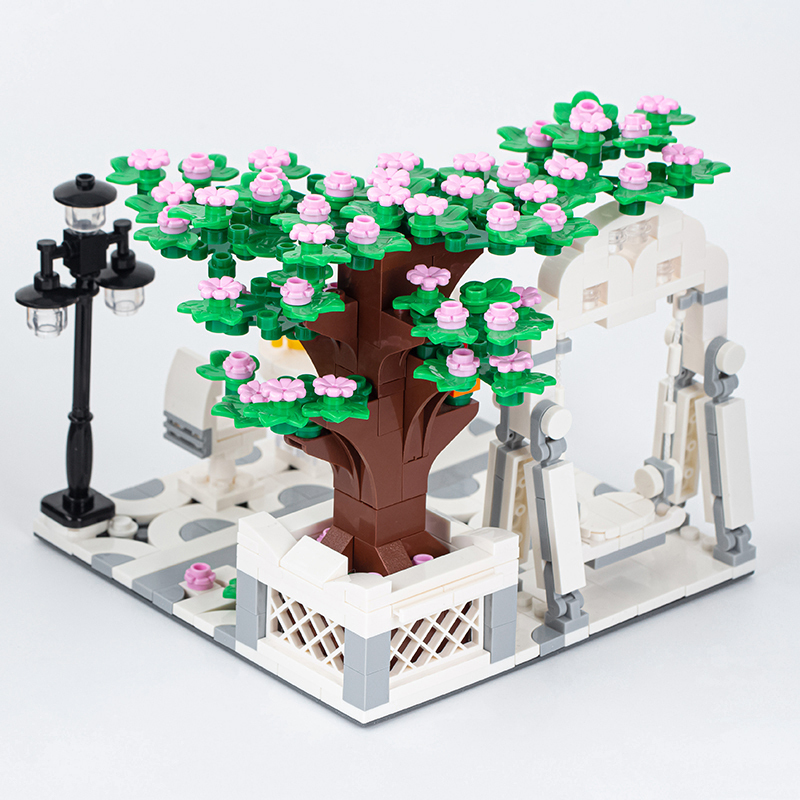 MOC4031 City Series Swing Garden Building Blocks Bricks Kids Toys for Children Gift MOC Parts