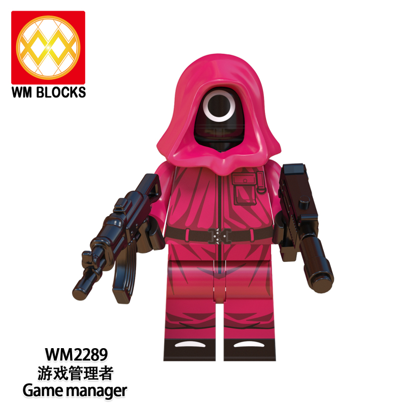 WM6131 Squid Game Building Block Korean TV Series 123 Wooden Man Pinball Game Mini Action Block Bricks Figure Toy KDL808