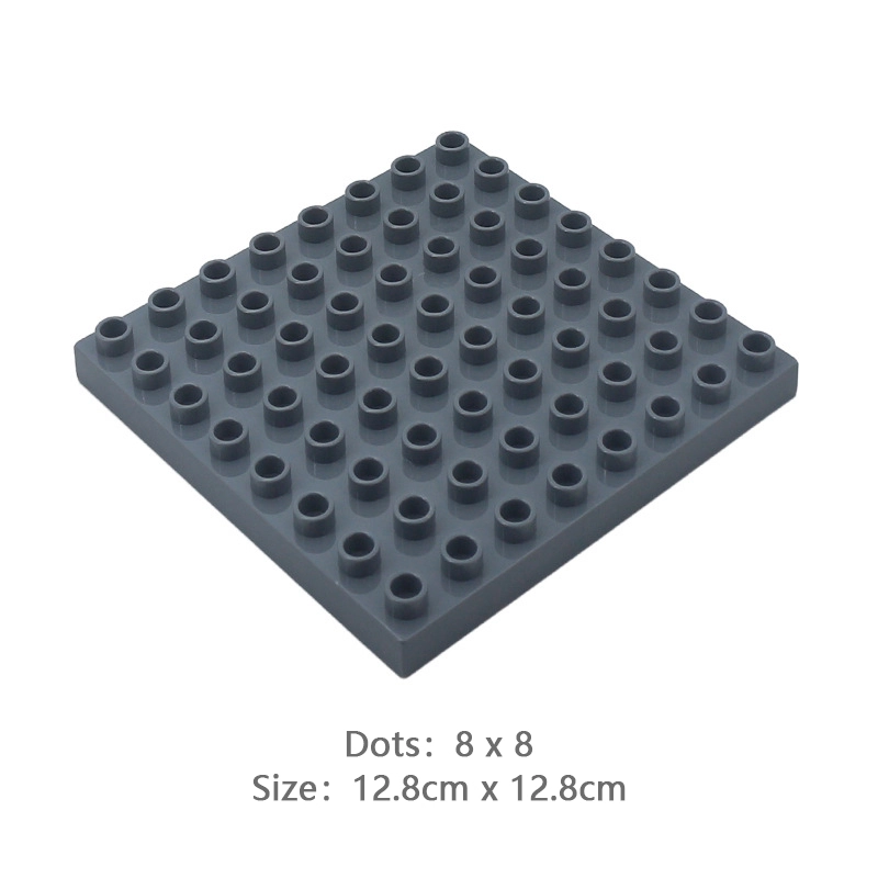 8*8 Dots 12.8*12.8cm Solid Color large Particle Base Plate High quality Bricks Compatible Figure DIY Building Blocks Kids Toys for children Gifts